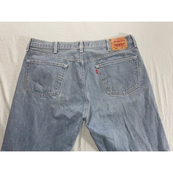 Levi's Vintage 501 Classic Straight Leg Button Fly Denim Jeans. Steel Blue 40X27 - Picture 9 of 9